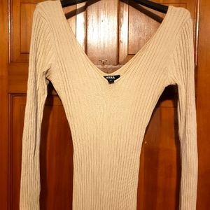 Off Shoulder Sweater Bodycon Dress